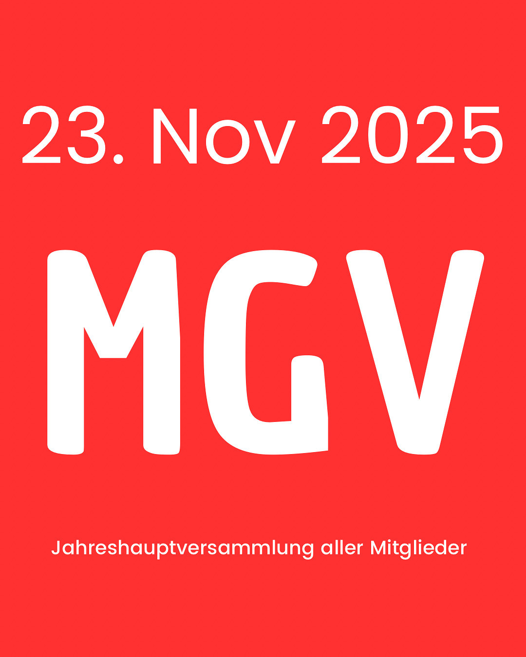 Große Zahlen und Buchstaben zeigen das Datum